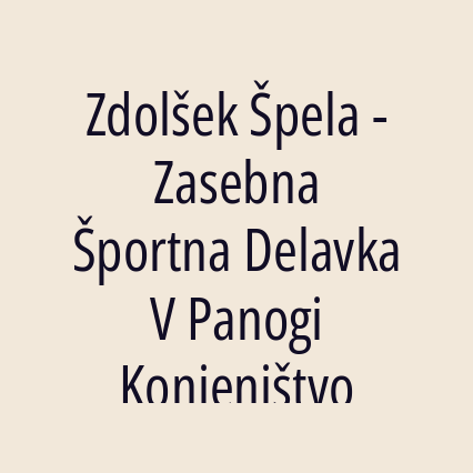 Zdolšek Špela - Zasebna Športna Delavka V Panogi Konjeništvo - Logotip