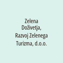 Zelena Doživetja, Razvoj Zelenega Turizma, d.o.o. - Logotip