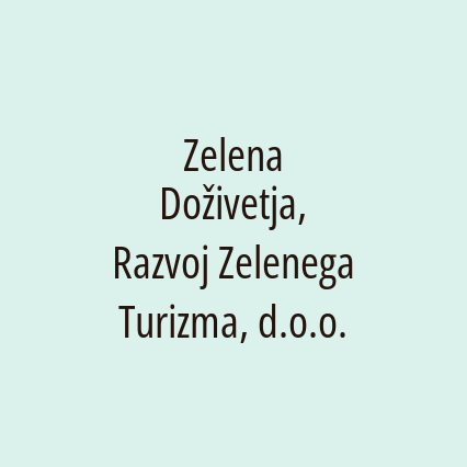 Zelena Doživetja, Razvoj Zelenega Turizma, d.o.o. - Logotip