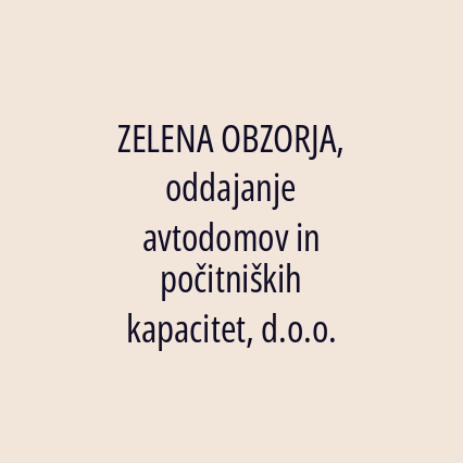 ZELENA OBZORJA, oddajanje avtodomov in počitniških kapacitet, d.o.o. - Logotip