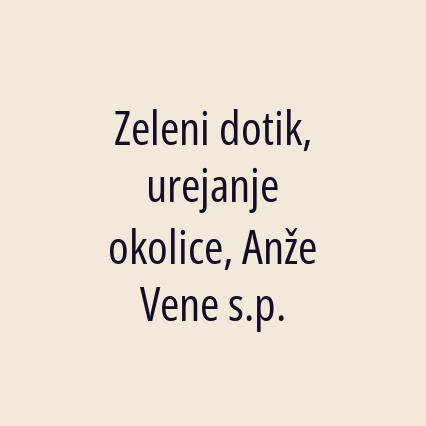 Zeleni dotik, urejanje okolice, Anže Vene s.p. - Logotip