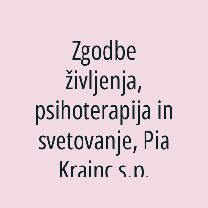 Zgodbe življenja, psihoterapija in svetovanje, Pia Krajnc s.p. - Logotip