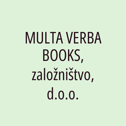 MULTA VERBA BOOKS, založništvo, d.o.o.