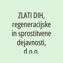ZLATI DIH, regeneracijske in sprostitvene dejavnosti, d.o.o. - Logotip
