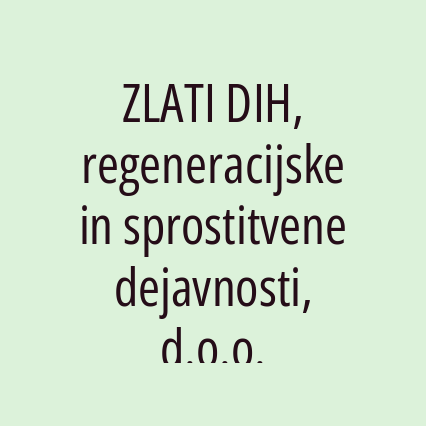 ZLATI DIH, regeneracijske in sprostitvene dejavnosti, d.o.o. - Logotip