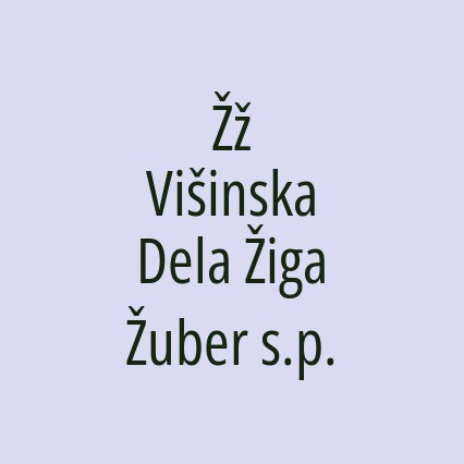 Žž Višinska Dela Žiga Žuber s.p. - Logotip