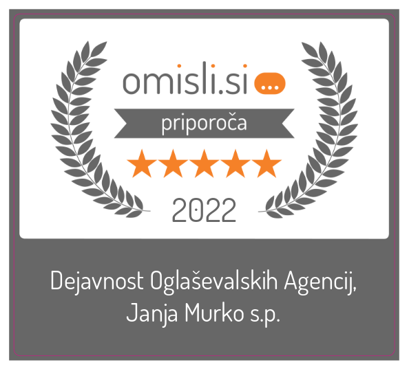 Dejavnost Oglaševalskih Agencij, Janja Murko s.p. na Omisli.si - Ocena strank 5.0 od 1