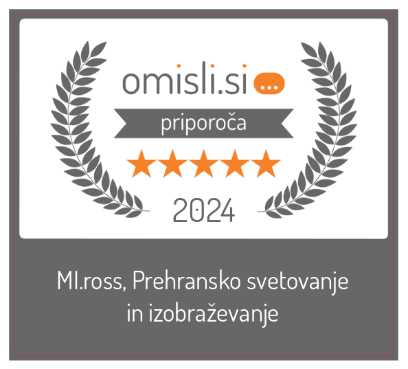 MI.ross, Prehransko svetovanje in izobraževanje na Omisli.si - Ocena strank 5.0 od 2