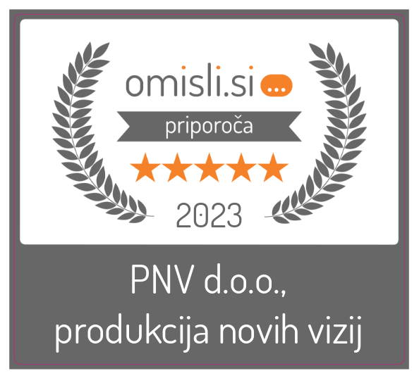 PNV d.o.o., produkcija novih vizij na Omisli.si - Ocena strank 5.0 od 2