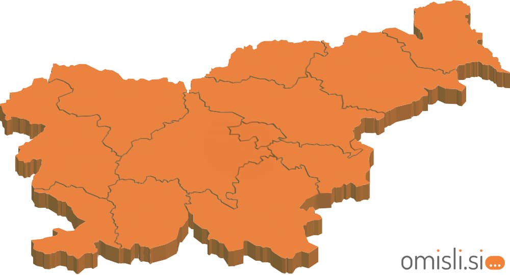 zemljevid slovenije mesta regije ljubljana maribor