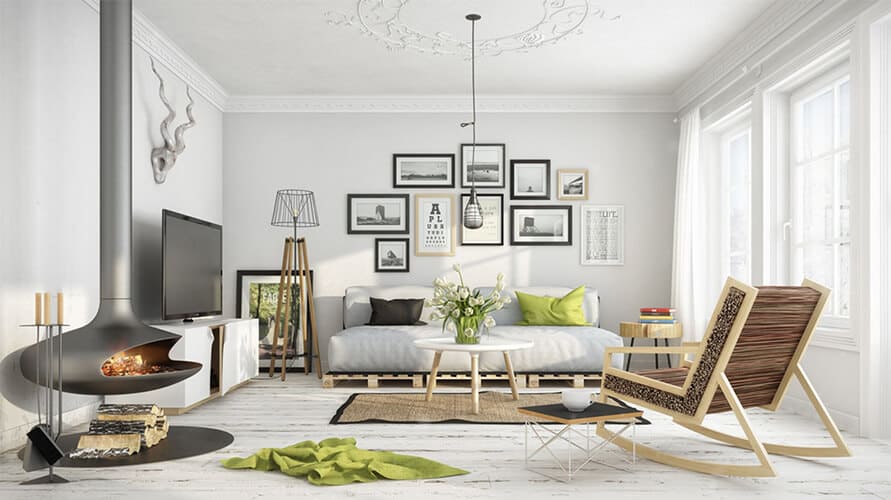 ideje za interier in notranje oblikovanje doma - skandinavski stil