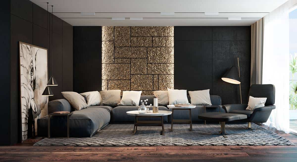 interier-design-dnevna-soba-kombinacija-crne-in-zlate-barve