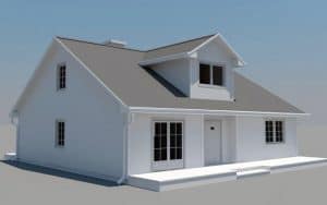 Tipski načrti hiš vsebujejo tudi 3D model hiše