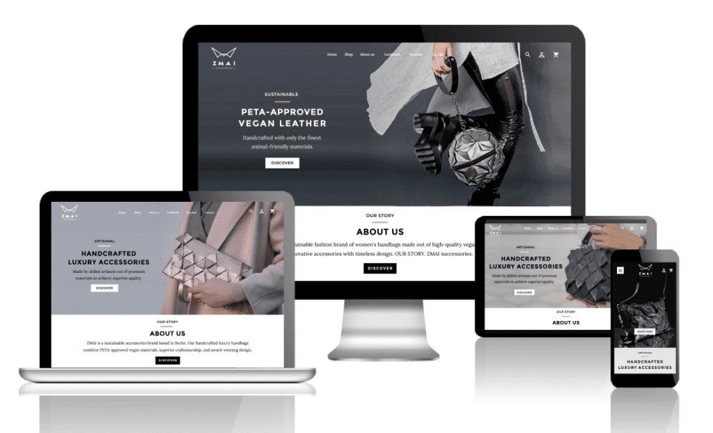 Oblikovanje spletne strani: ZMAI accessories - RESPONSIVE WEBSITE DESIGN by Neli Štrukelj.