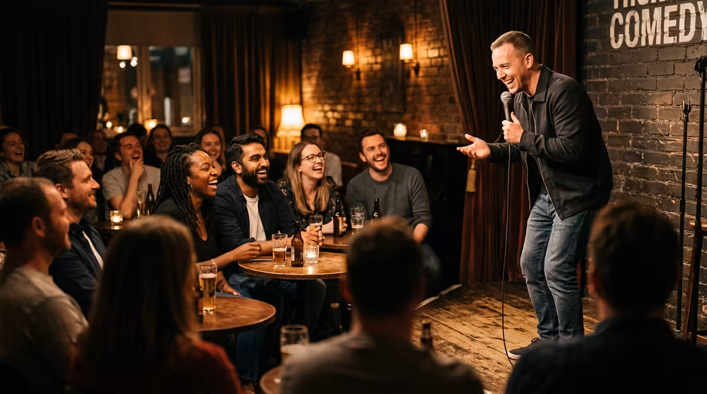 Stand up komedija: Vodnik po slovenskih odrih in komikih – stand up komedija